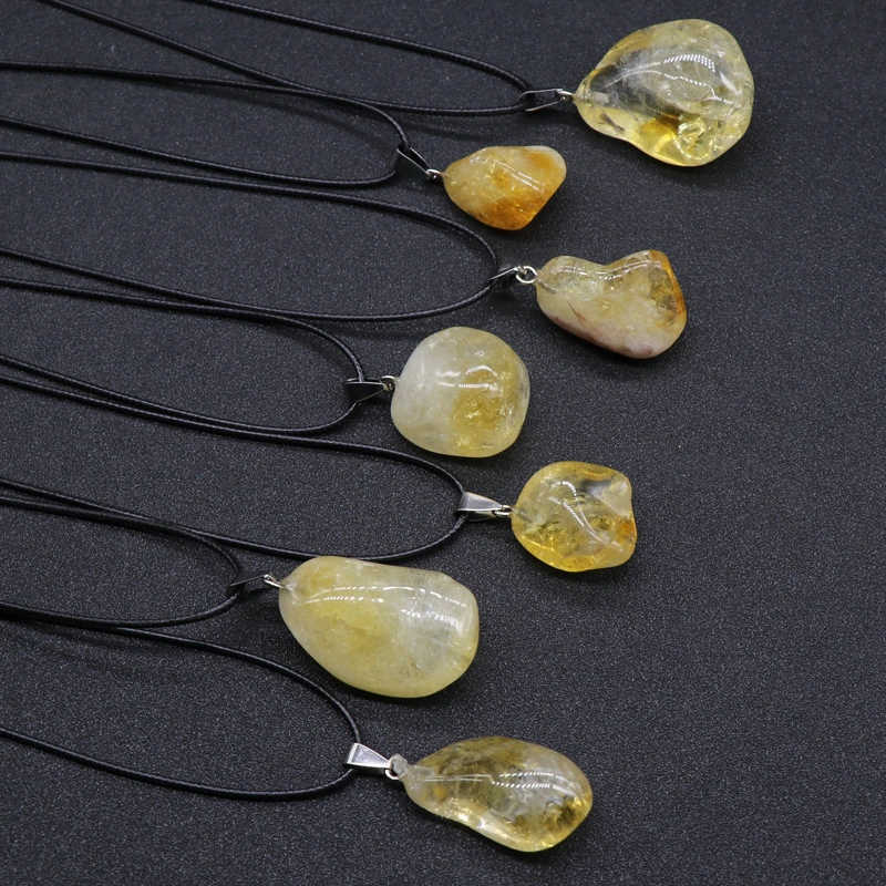 Polished Rough Stone, Irregular Pendant, Conformal Necklace