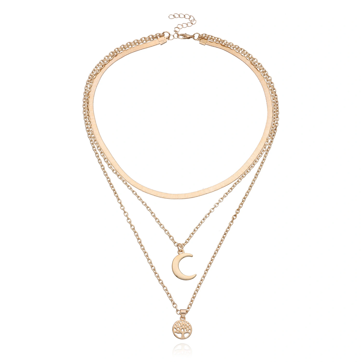 Crescent Tree Of Life Pendant Necklace Women