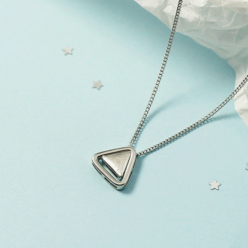 Geometric Triangle Necklace Female Niche Design Necklace