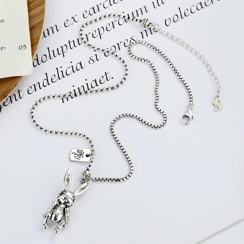 Fashion Sterling Silver Rabbit Necklace