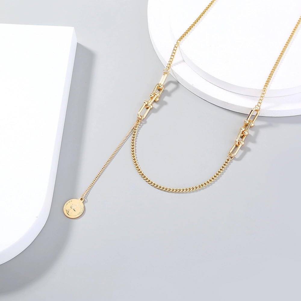 Simple And Versatile Character Round Necklace