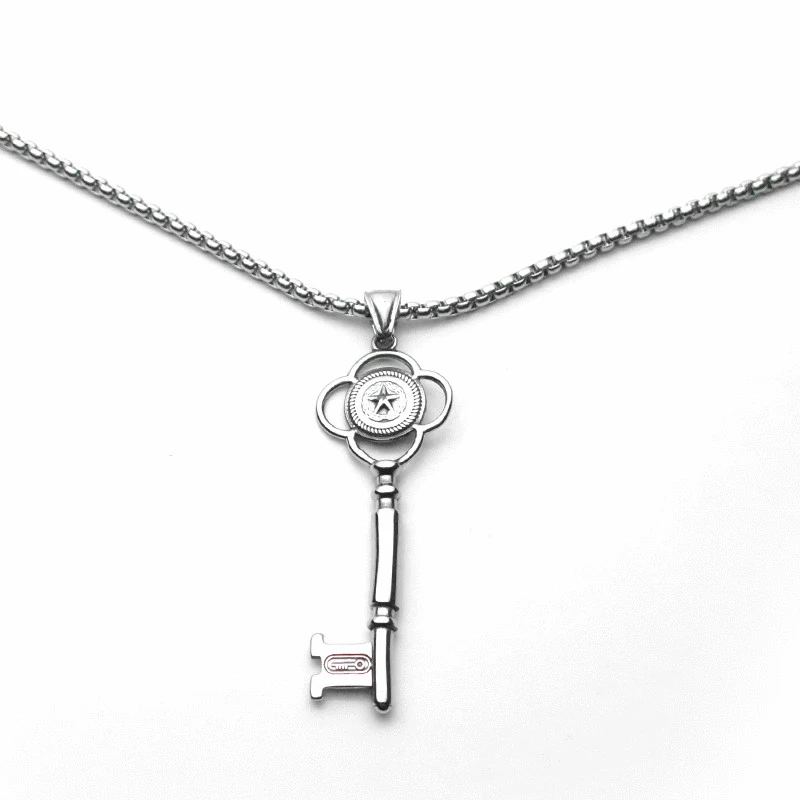 Gothic Key Titanium Steel Pendant Punk Fashionable Stainless Steel Accessory Pendant Fashionable Key Pendant