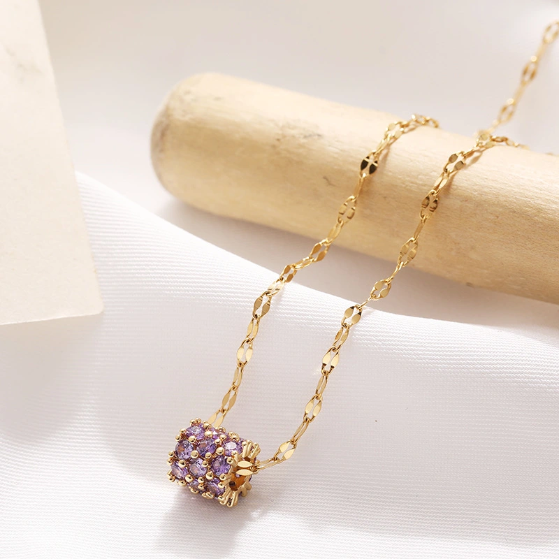 Rose Gold Titanium Steel Necklace Simple Temperament Clavicle Chain