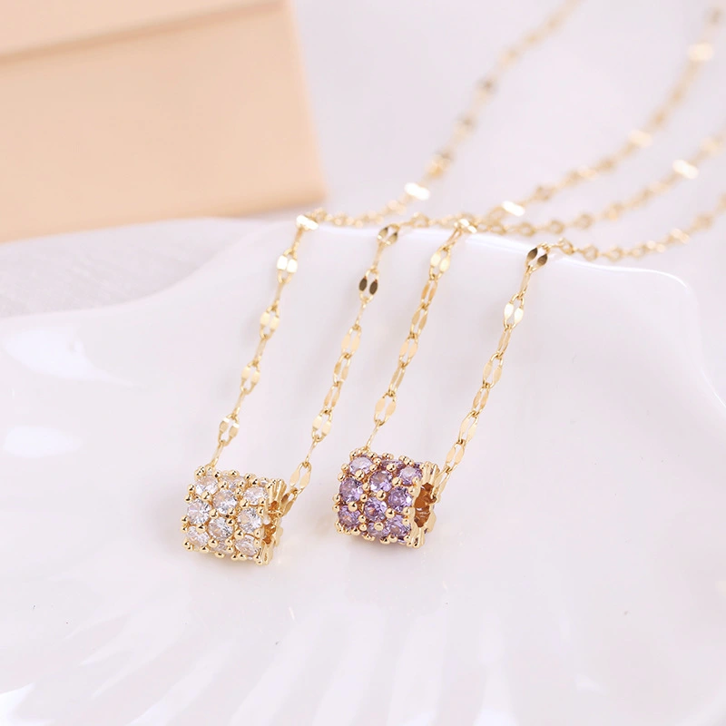 Rose Gold Titanium Steel Necklace Simple Temperament Clavicle Chain