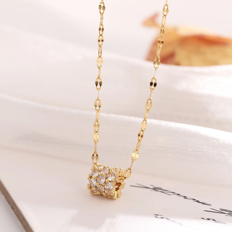 Rose Gold Titanium Steel Necklace Simple Temperament Clavicle Chain