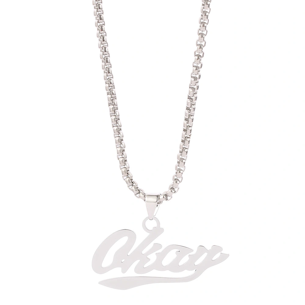 Hot Selling Fashion Jewelry Colorful Okay Letter Necklace Silver Necklace