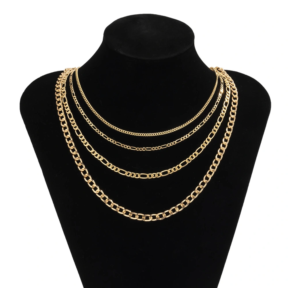 European And American Style Personality Metal Chain Stacking Necklace Women