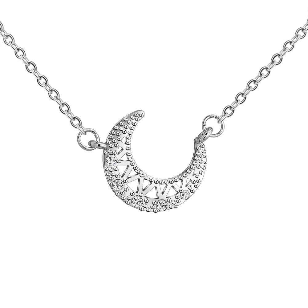 Korean Simple Style Moon Necklace Women Fashion Simple Clavicle Chain