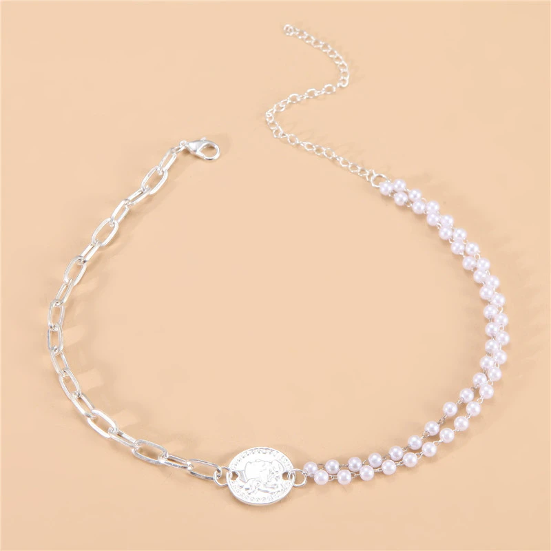 Imitation Pearl Clavicle Chain European And American Temperament Simple And Versatile Neck Necklace