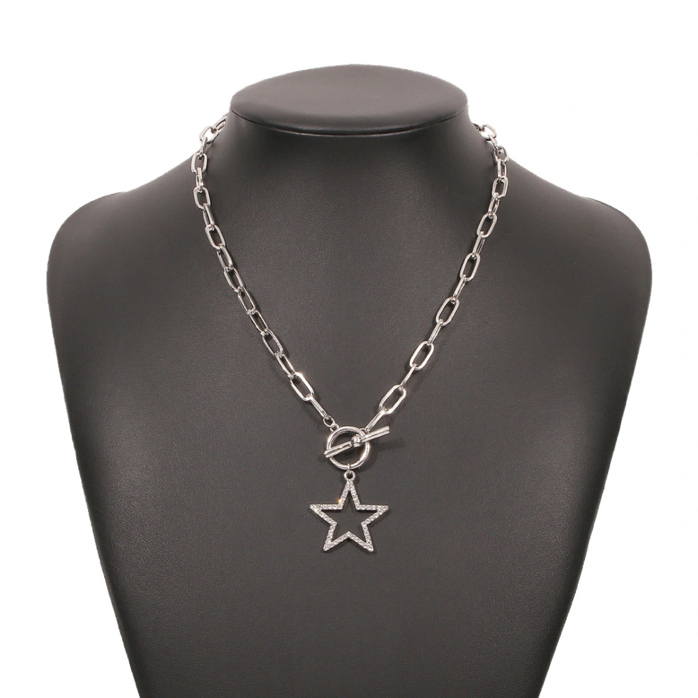 Imitation Diamond Five-pointed Star Retro Creative New Clavicle Chain