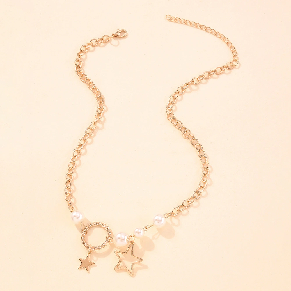 Necklace female alloy simple retro temperament clavicle chain