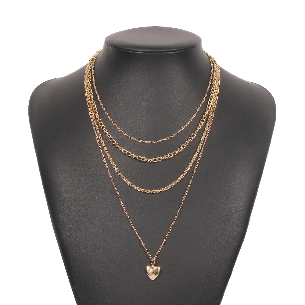 Cold Wind Clavicle Chain Love Retro Temperament Fashion Multi-layer Necklace