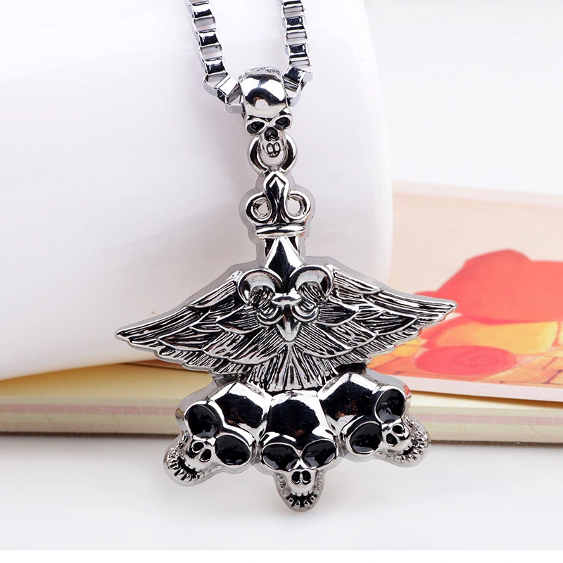 Fashionable Skull Long Head Men's Necklace