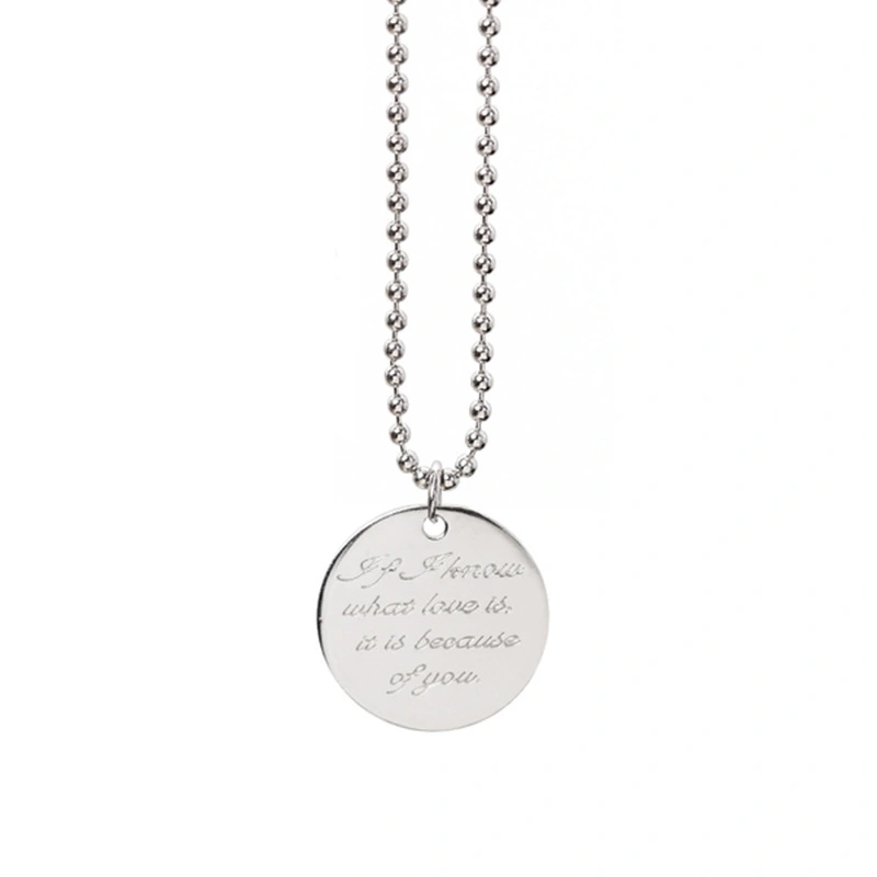Disc Necklace 925 Sterling Silver Korean Jewelry Net Red Same Style