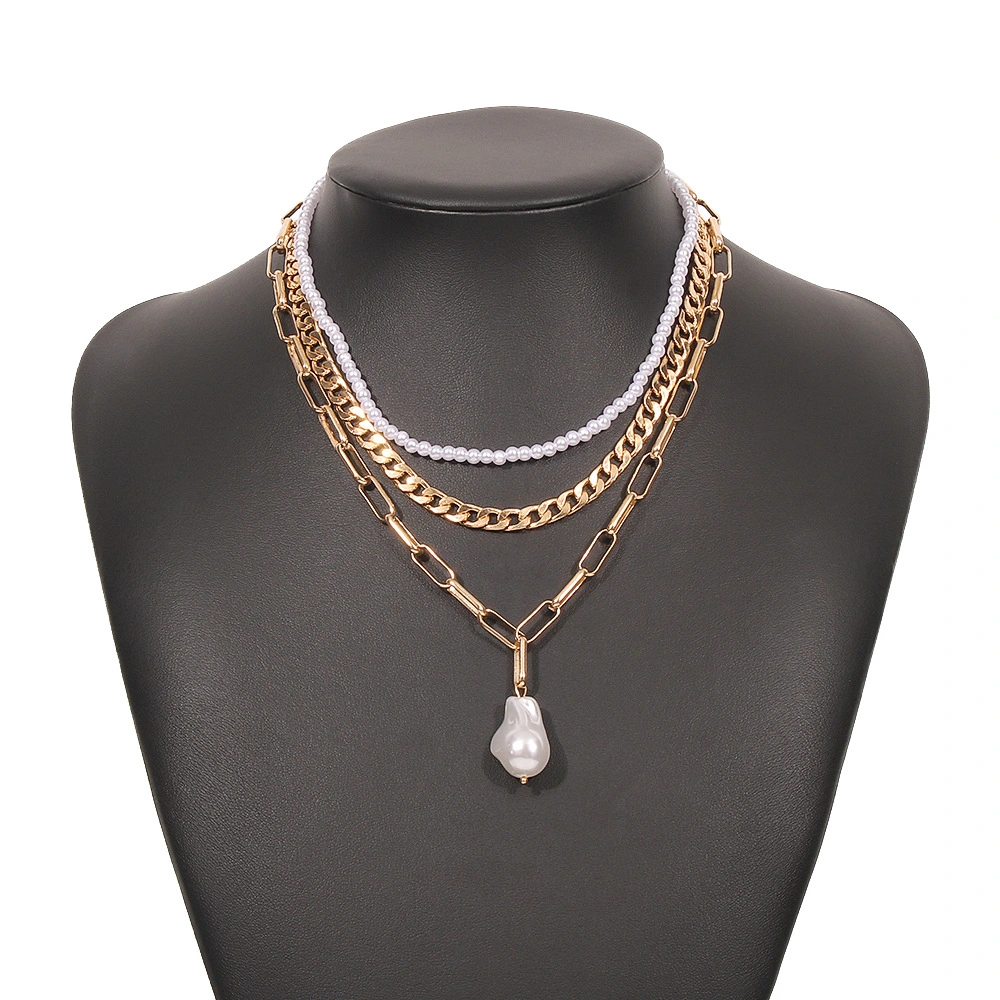 Multi-layer Necklace Ins Punk Style Retro Personality Clavicle Chain Female