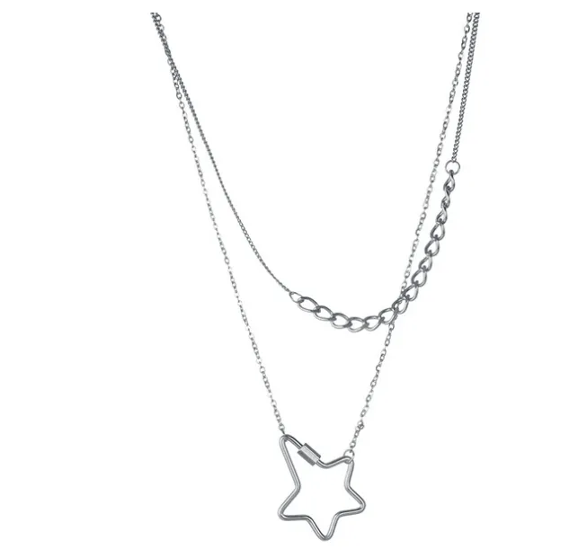 Korean Style Simple Personality Trendy Ins Net Red Star Necklace