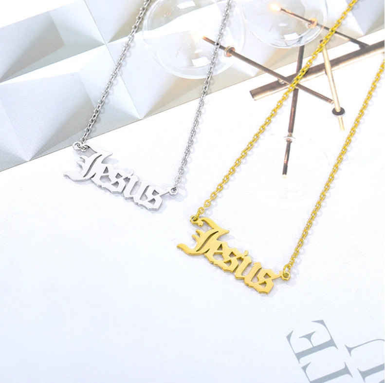 European And American New Fashion Titanium Steel English Letters