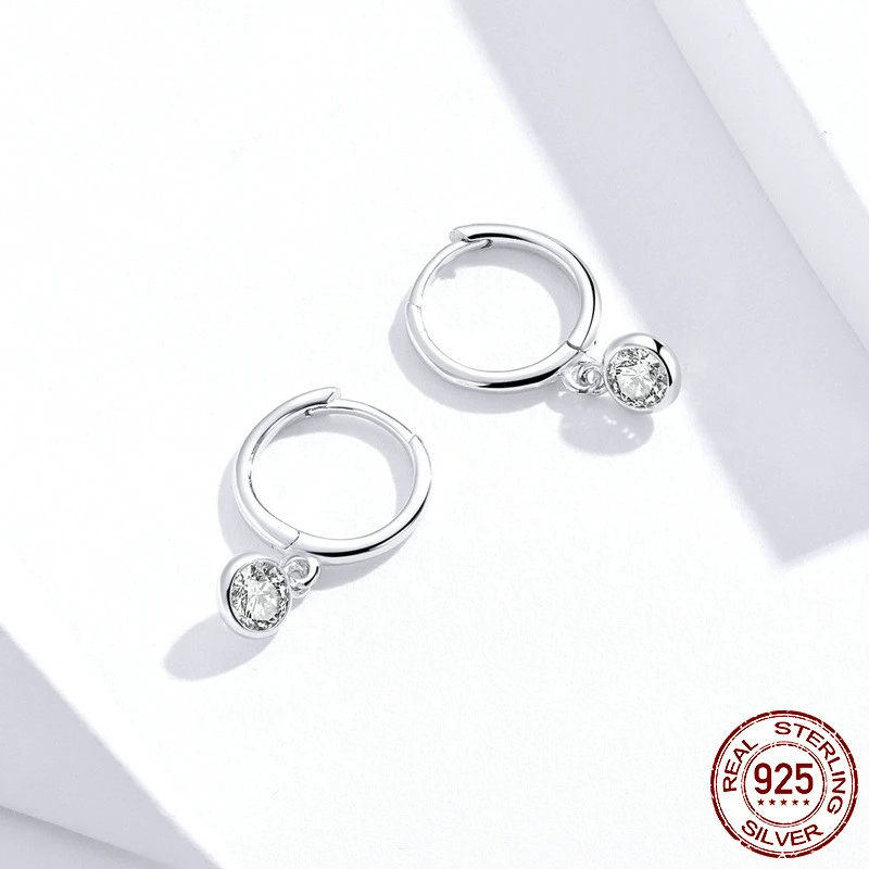 S925 Sterling Silver Earrings Women Fashion Simple