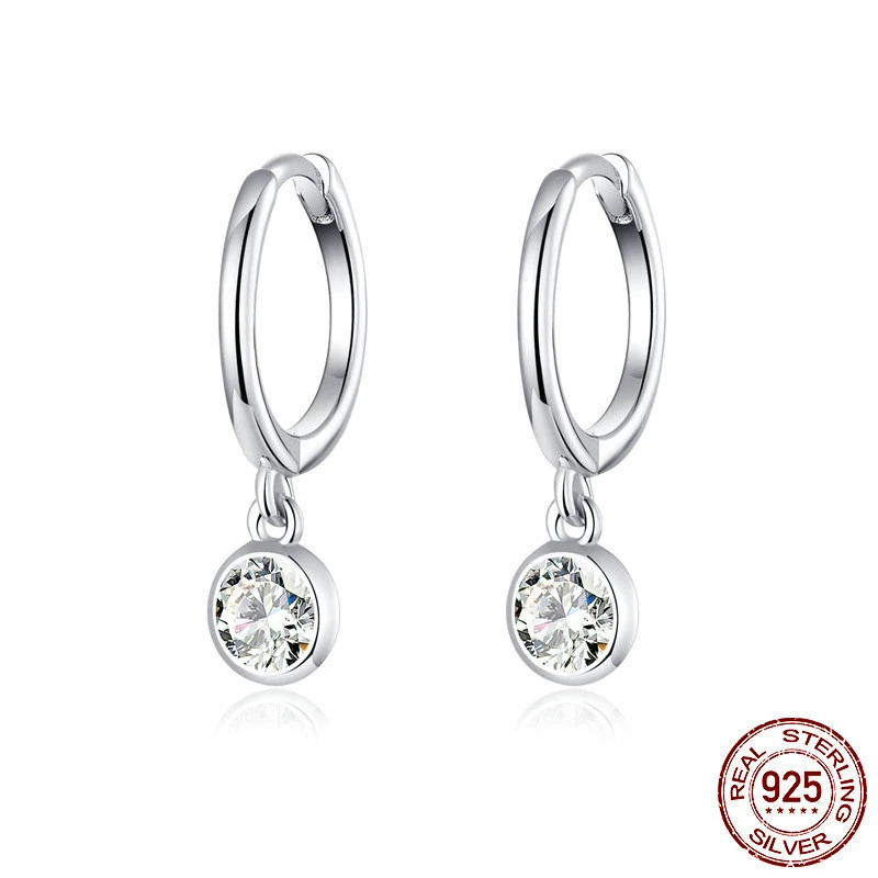 S925 Sterling Silver Earrings Women Fashion Simple