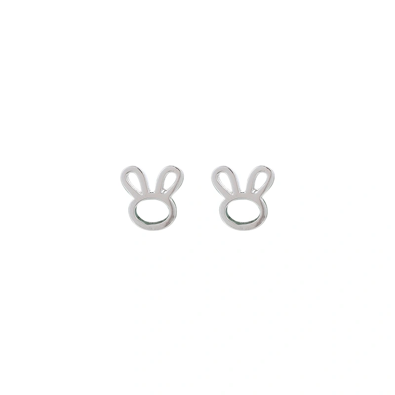 Rabbit Earrings Sterling Silver Cute And Sweet All-match