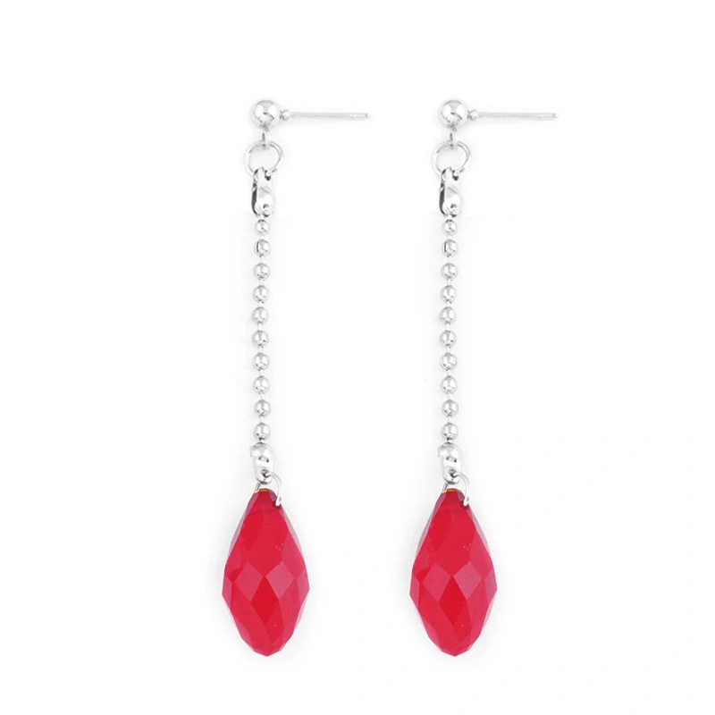 Full-Time Hunter Cool Lapi The Same Red Drop Earrings