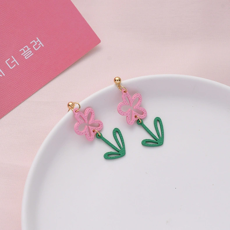 Autumn And Winter Earrings Super Cute Cartoon Flower Earrings Cute