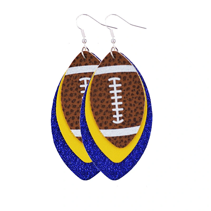 Multilayer Rugby Earrings Explosive Leather Earrings Leather Earrings Leather Earrings