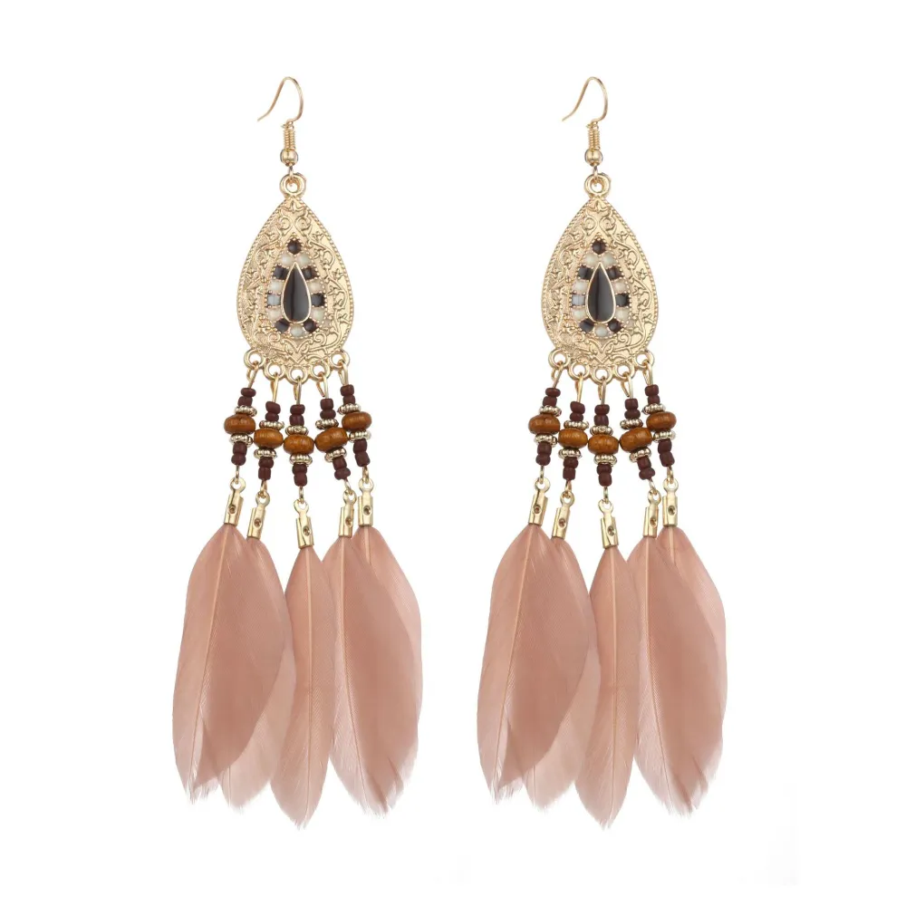 Bohemian Ethnic Style Long Tassel Earrings