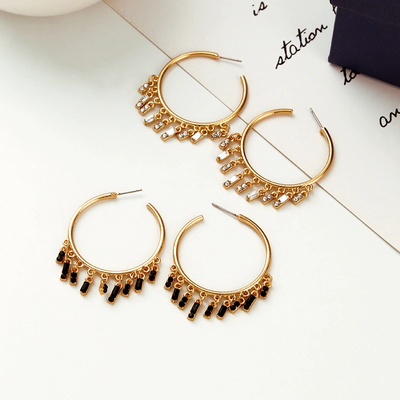 Tassel Fashion Popular Gold-plated Diamond Earrings Vintage Earrings