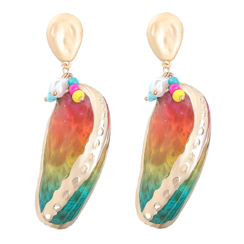 Summer Ocean Beach Wind Shell Earrings Feminine Retro