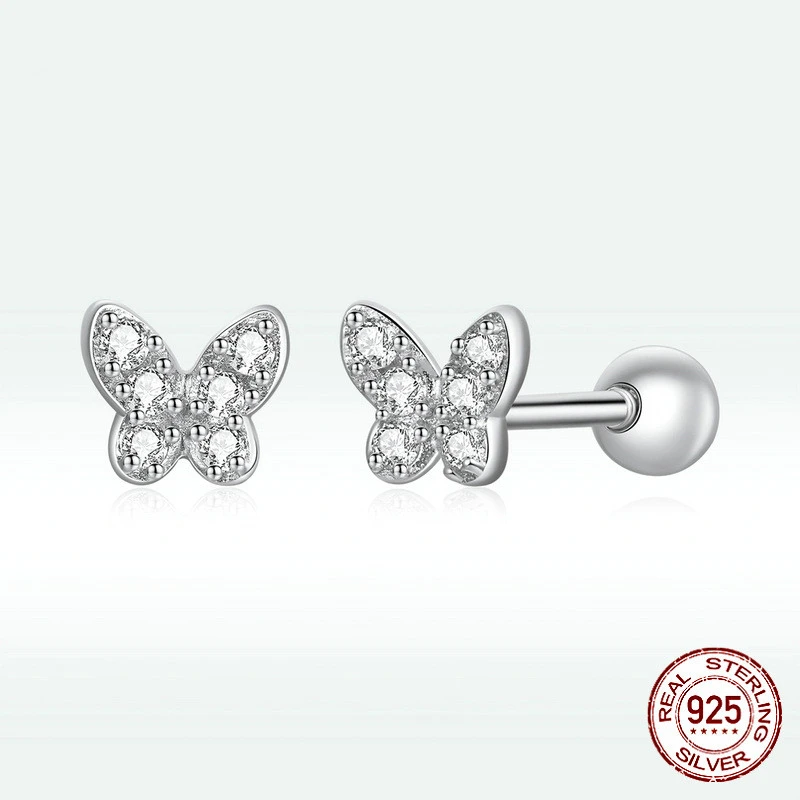 Electroplated Butterfly Ear Studs