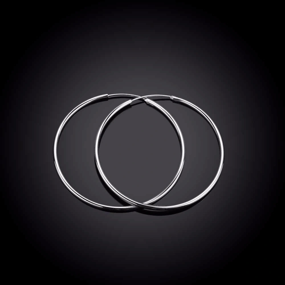 New Sterling Silver Women's Hoop Earrings