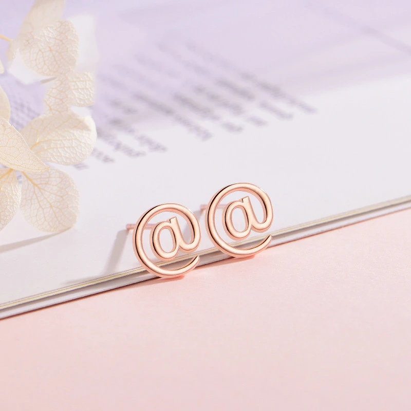 Silver Creative Symbol Earrings New Trendy Female Earrings