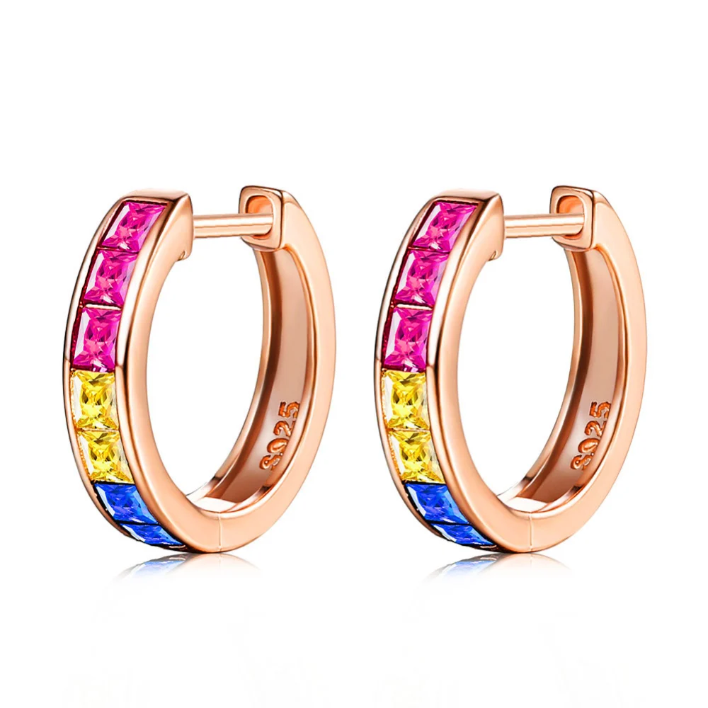 Korean Fashion Rainbow Earrings Female Ear Clip