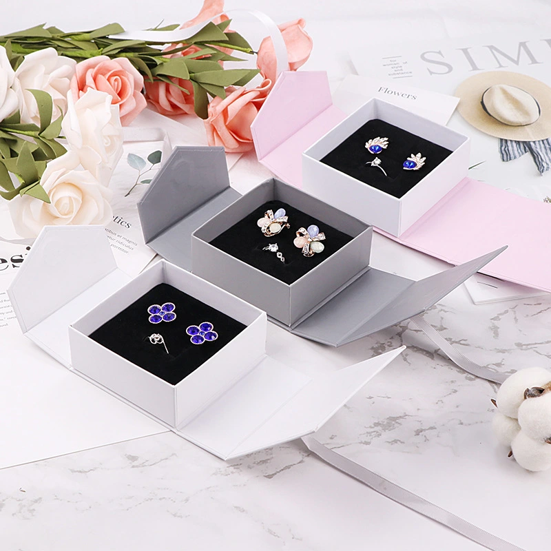 Source Factory Jewelry Jewelry Box Stock Ring Box Flip Multi-purpose Necklace Box Earring Box Magnet Box