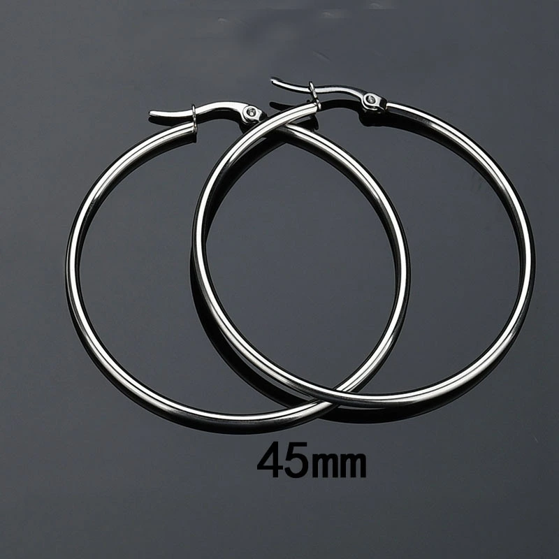 Wild Simple Earrings Stainless Steel Ring
