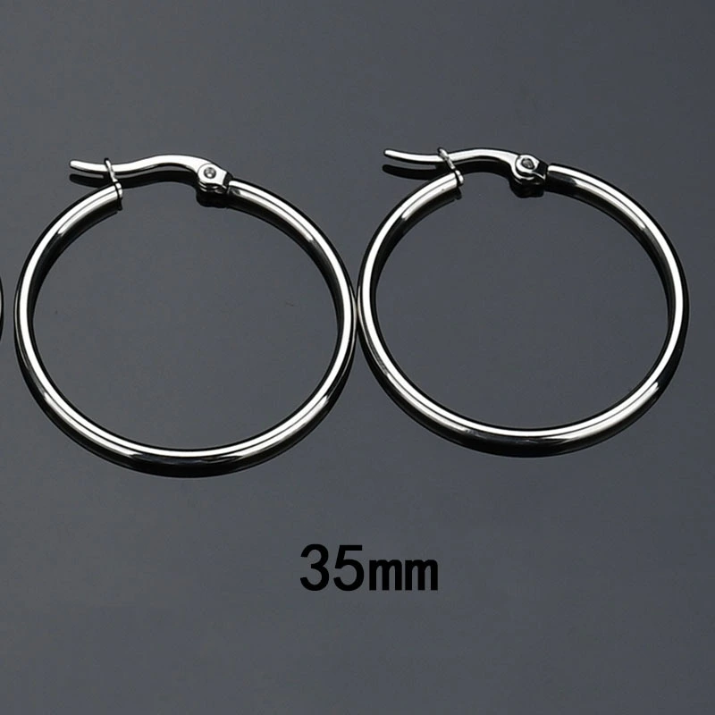Wild Simple Earrings Stainless Steel Ring