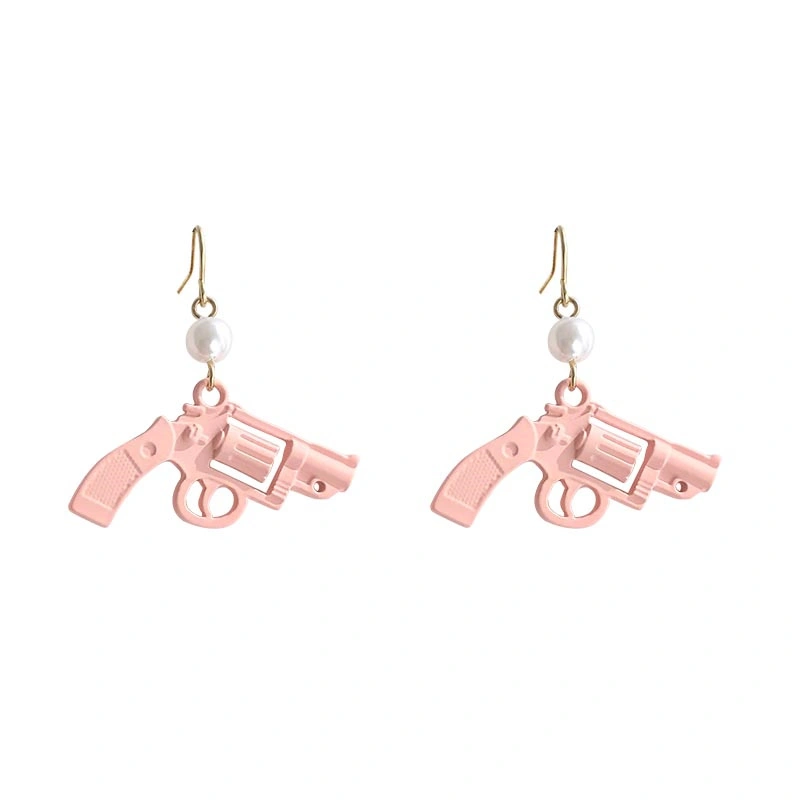 Cute And Funny Fun Earrings Pink Sweet Earrings Girl Without Pierced Ear Clips