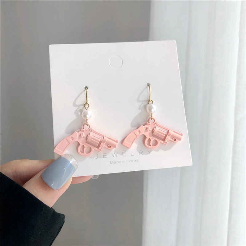 Cute And Funny Fun Earrings Pink Sweet Earrings Girl Without Pierced Ear Clips