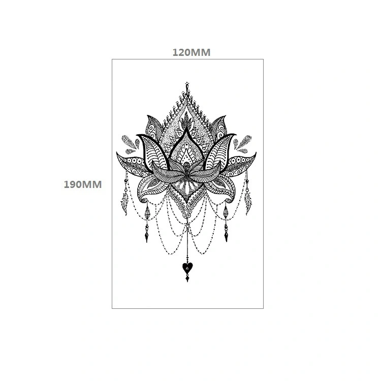 TBS Flower Arm Tattoo Sticker Waterproof Simulation Totem Black Rose Flower Tattoo Sticker Spot Customization
