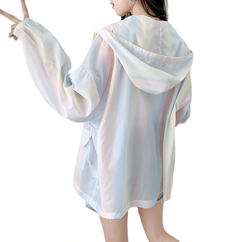 Ice Silk Gradient Color Japanese Sun Protection Jacket Female