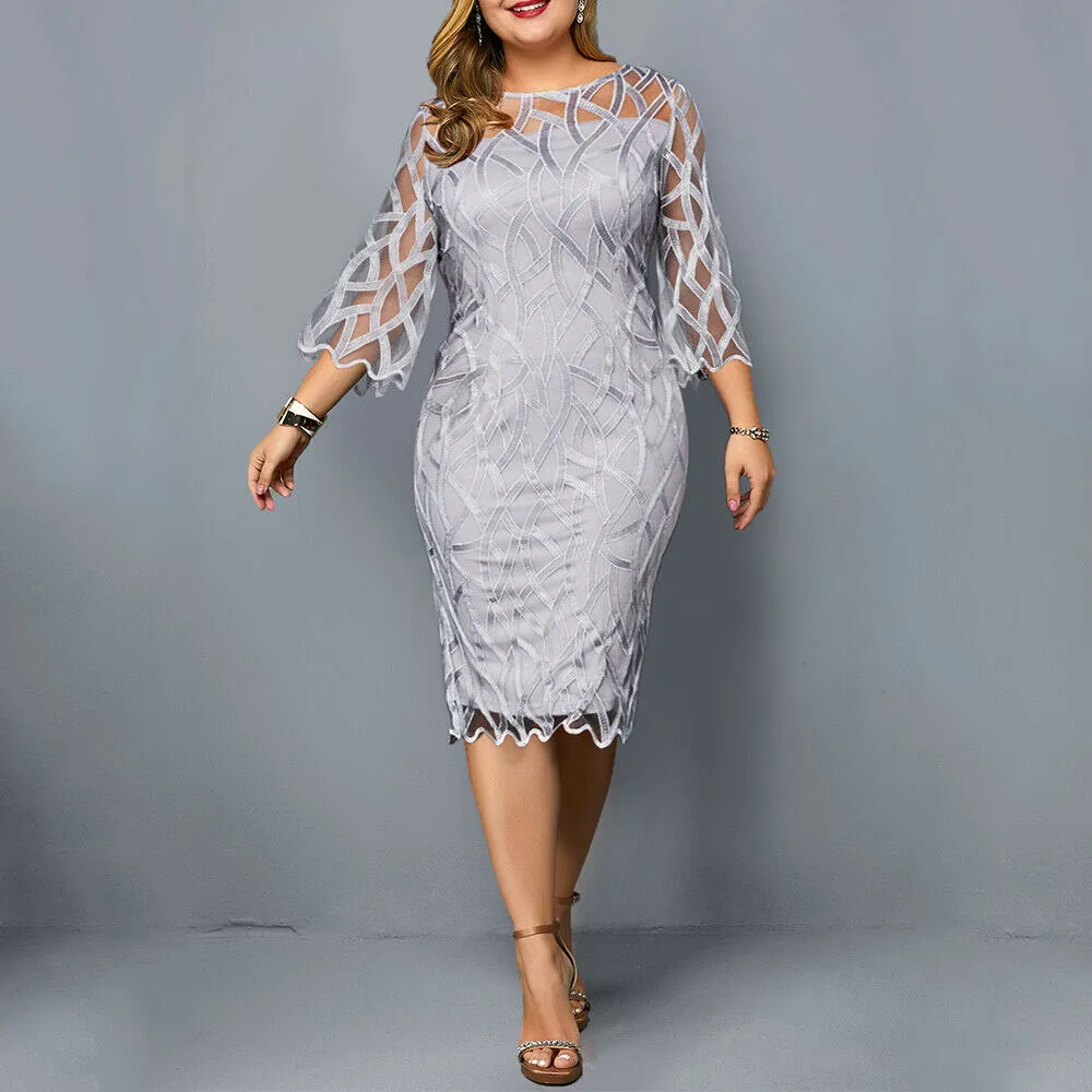 Lace Stitching European And American Foreign Trade Women's Dress Summer