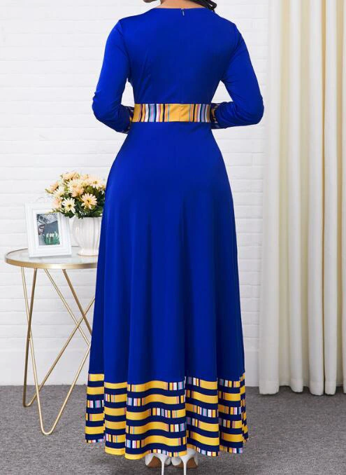 Stitching Large Swing Dress Long Mopping Skirt