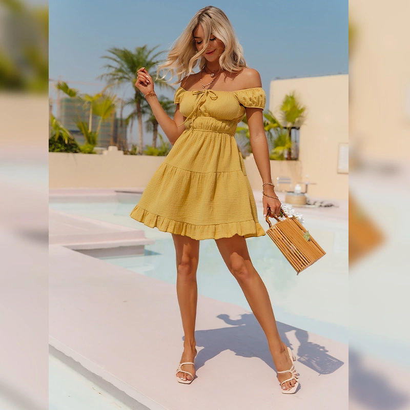European And American Slim Sweet Temperament Dress