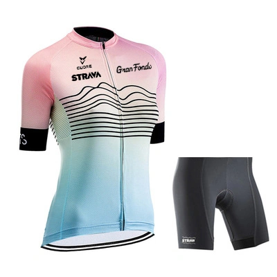 Women's Summer Short-Sleeved Cycling Jersey Suspender Suit