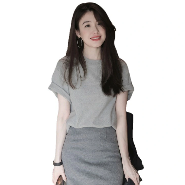 Light Mature Style Women's High-end Sense Of Short-sleeved