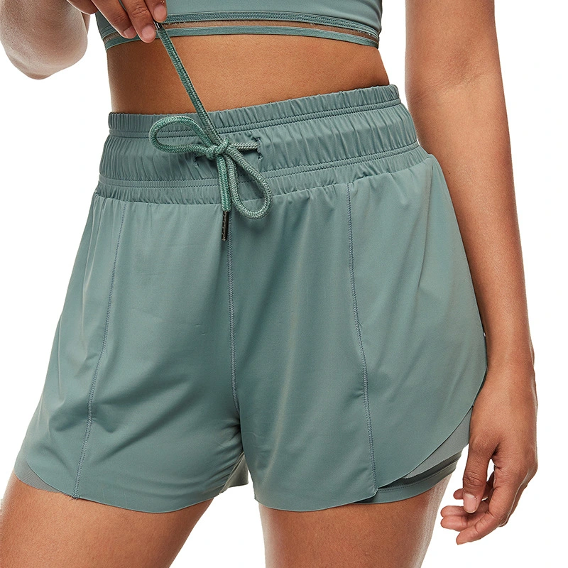 Fake Two-piece Fitness Shorts Anti-empty Running Yoga Shorts