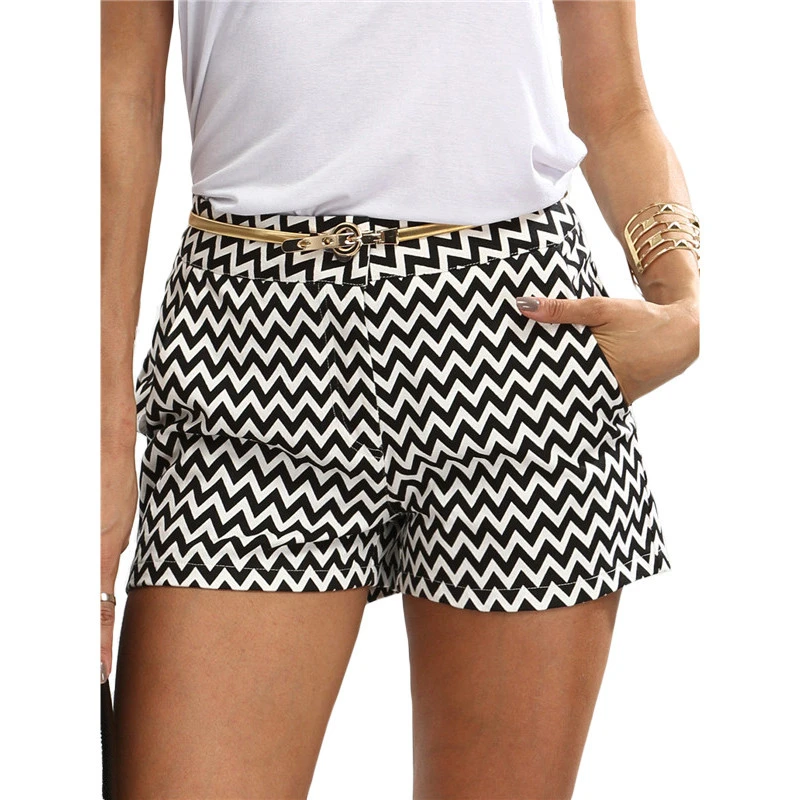 European and American casual mid-waist shorts