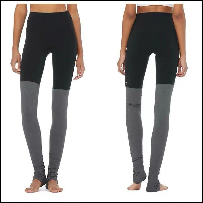 Contrast Color Stitching Stepping Yoga Pants