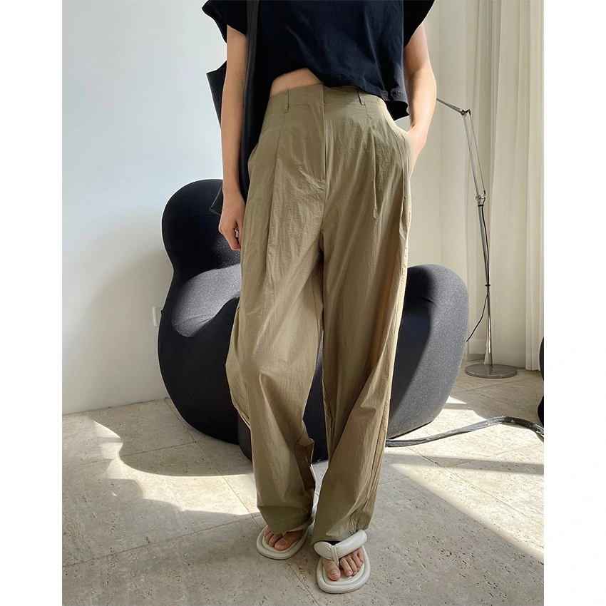 Korean Version Of Lazy Sunscreen High Waist Casual Pants Wide-leg Loose Light Thin Breathable Thin Trousers Women